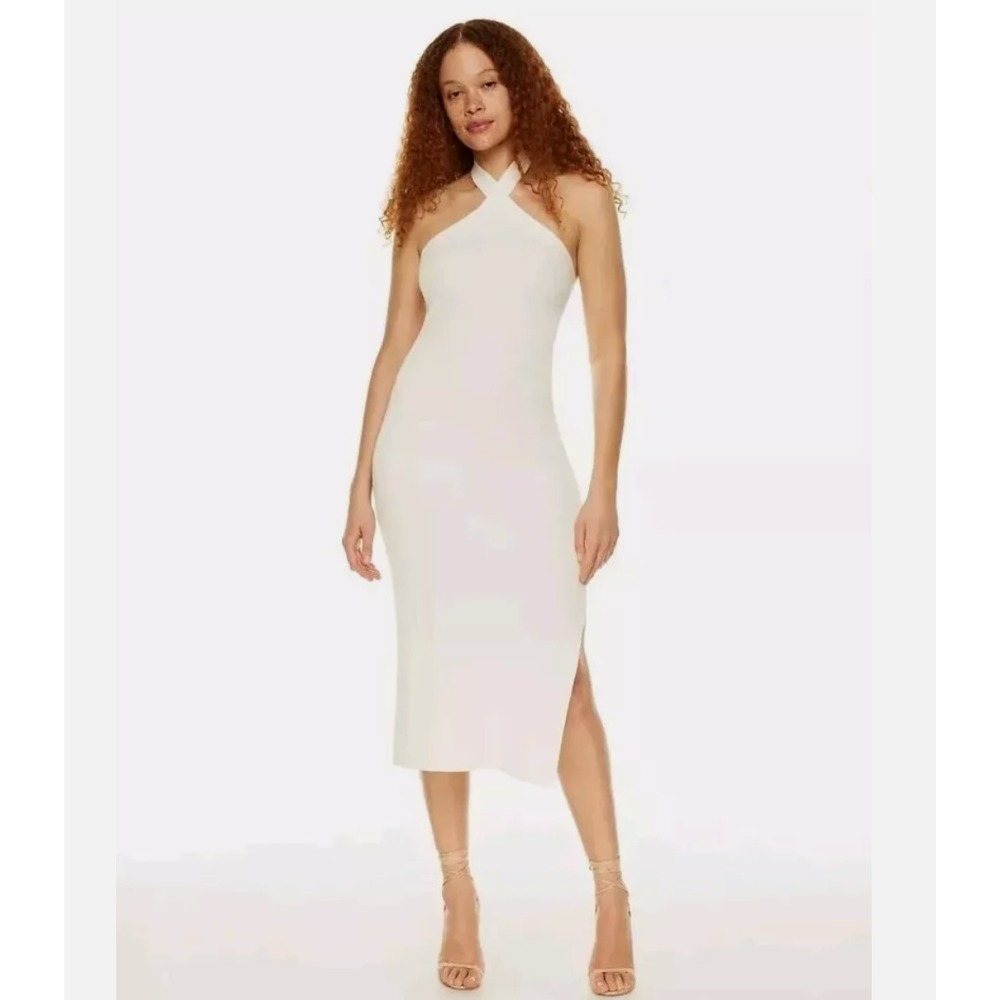 Wilfred Cayenne Halter Dress Size Small NWT Sleeveless Knit Bodycon Midi